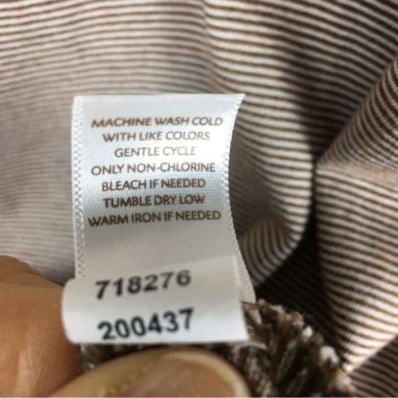 PureJill Striped Shirred Back Long Sleeve Tunic Top Size XL - Picture 7 of 9